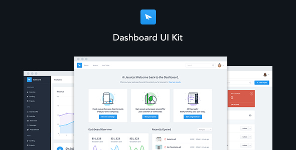دانلود قالب Dashboard UI Kit - قالب داشبورد و مدیریت HTML