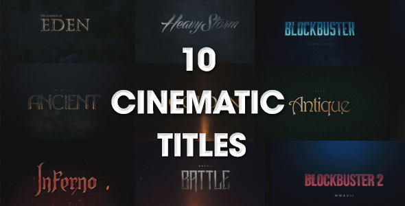 دانلود رایگان پروژه افتر افکت 10 Cinematic Titles - نسخه کامل و اصلی