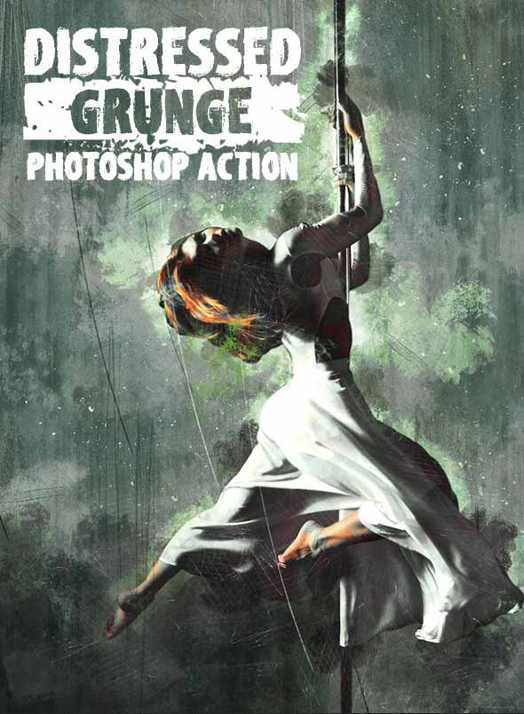 دانلود اکشن فتوشاپ Distressed Grunge - نسخه اصلی و حرفه‌ای