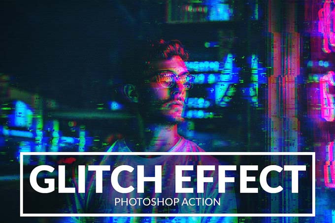 دانلود اکشن فتوشاپ Glitch Effect - نسخه کامل و حرفه‌ای