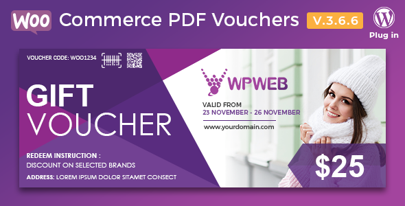 دانلود افزونه وردپرس WooCommerce PDF Vouchers | پلاگین WooCommerce PDF Vouchers