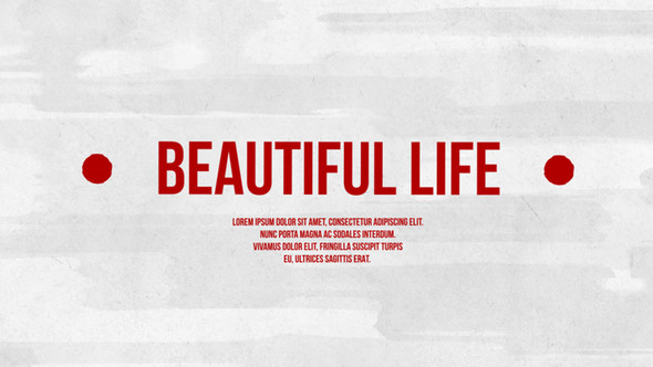 دانلود رایگان پروژه افتر افکت Beautiful Life - زندگی زیبا
