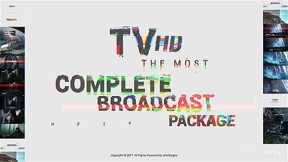 دانلود پروژه افتر افکت Glitch TV Complete Broadcast Graphics Package