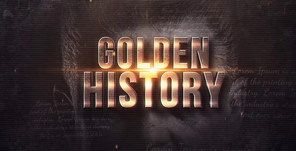 دانلود رایگان پروژه افتر افکت Golden History