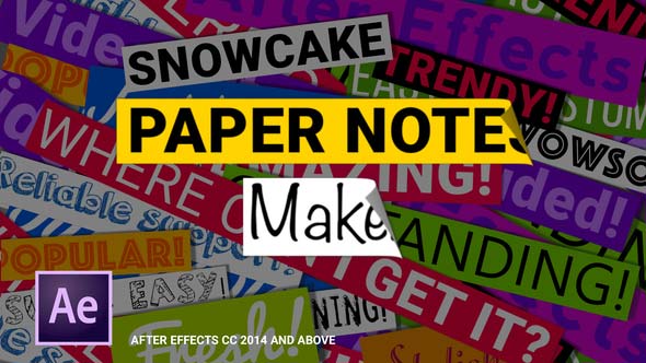 دانلود پروژه افتر افکت Paper Notes Maker - Titles and Lower Thirds