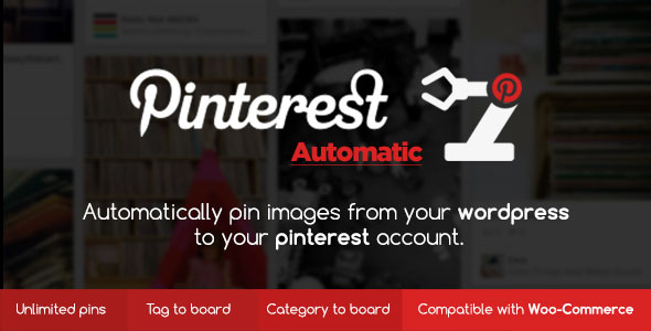دانلود افزونه وردپرس Pinterest Automatic - پین کردن اتوماتیک تصاویر از وردپرس به Pinterest | پلاگین Pinterest Automatic