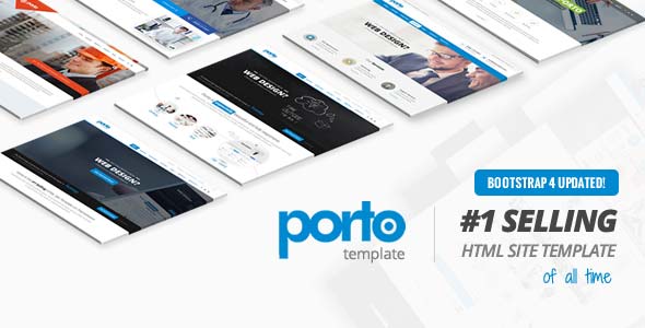 دانلود قالب حرفه ای Porto - نسخه HTML5 قالب بی نظیر Porto