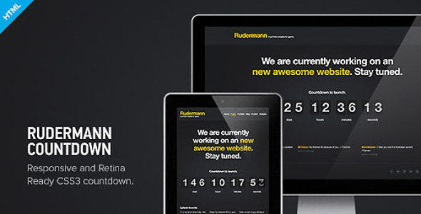 دانلود قالب سایت Rudermann Countdown - قالب در حال ساخت HTML