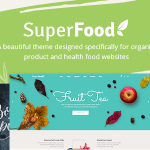 دانلود قالب وردپرس Superfood - پوسته بیوگرافی غذا و نمونه غذا طبیعی وردپرس | پوسته Superfood
