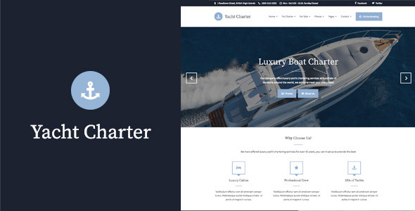 دانلود قالب وردپرس Yacht Charter - پوسته گردشگری وردپرس | پوسته Yacht Charter