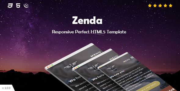 دانلود قالب سایت Zenda - قالب HTML نمونه‌کار خلاقانه