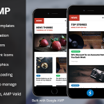 دانلود قالب سایت AMP News Mobile - قالب HTML موبایل