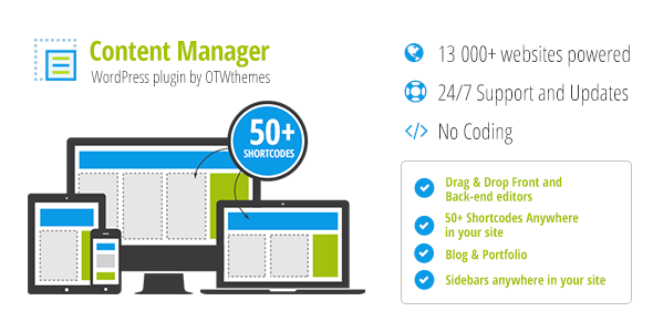 دانلود افزونه وردپرس Content Manager - افزونه مدیریت محتوا وردپرس | پلاگین Content Manager