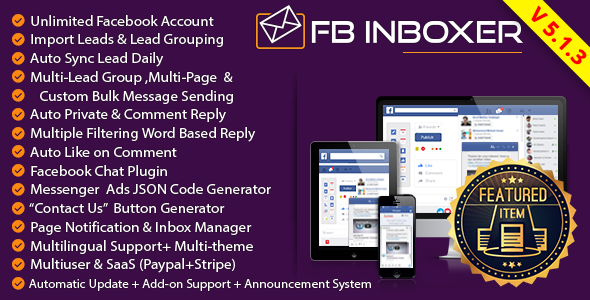 دانلود رایگان اسکریپت FB Inboxer - راه اندازی برنامه پیام رسان فیسبوک