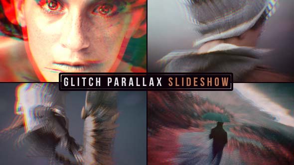 دانلود رایگان پروژه افتر افکت Glitch Parallax Slideshow