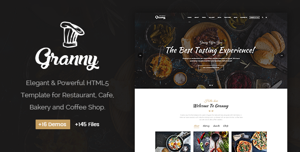 دانلود قالب سایت Granny - قالب HTML رستوران و کافه