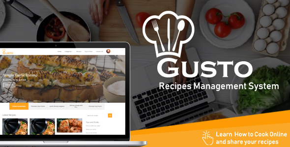 دانلود رایگان اسکریپت Gusto - راه اندازی سیستم دستورالعمل غذا