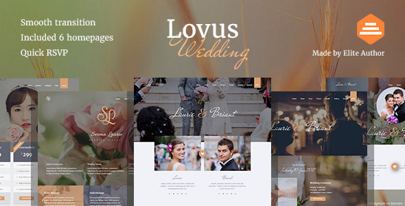 دانلود قالب وردپرس Lovus - پوسته برنامه ریزی و برگزاری مراسم عروسی وردپرس | پوسته Lovus