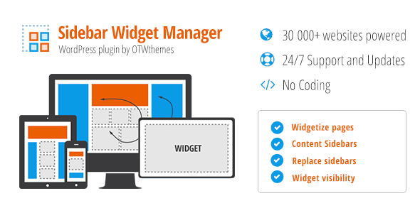 دانلود افزونه وردپرس Sidebar & Widget Manager - افزونه مدیریت سایدبار و ابزارک وردپرس | پلاگین Sidebar & Widget Manager