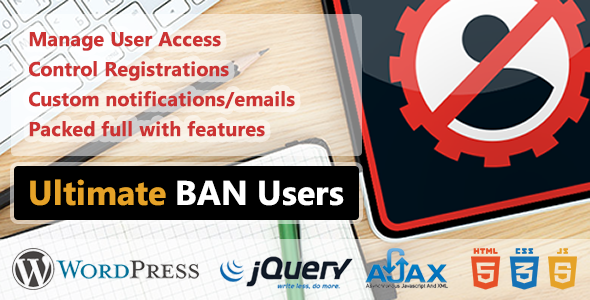 دانلود افزونه وردپرس WP Ultimate BAN Users - افزونه حرفه‌ای بن کاربران | پلاگین WP Ultimate BAN Users