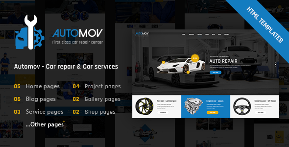 دانلود قالب سایت Automov - قالب HTML کاری و شرکتی