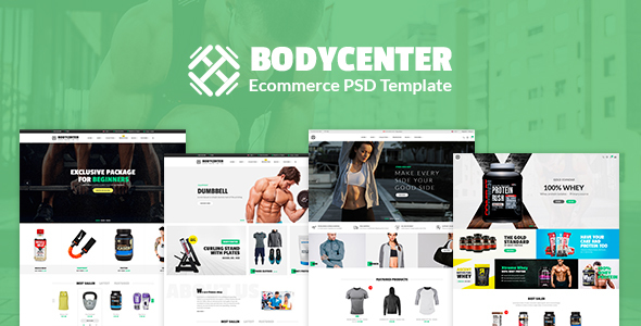 دانلود قالب PSD جدید Bodycenter - قالب PSD فروشگاهی