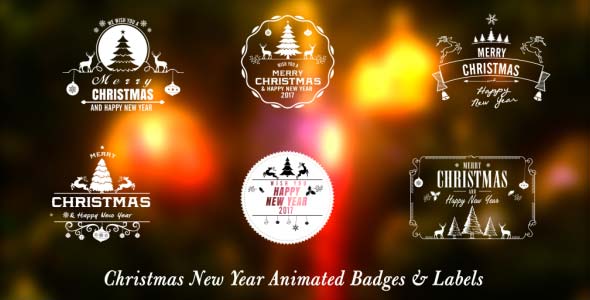 دانلود پروژه افتر افکت Christmas New Year Badges - نشان های کریسمسی