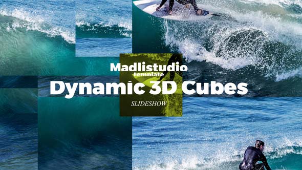 دانلود رایگان پروژه افتر افکت Dynamic 3D Cubes Slideshow