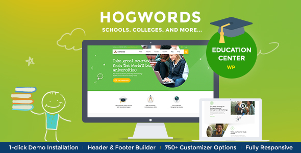 دانلود قالب وردپرس Hogwords - پوسته مراکز آموزشی و آموزشگاهی وردپرس | پوسته Hogwords