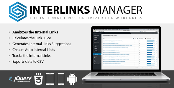 دانلود افزونه وردپرس Interlinks Manager - افزونه مدیریت لینک‌های داخلی و سئو | پلاگین Interlinks Manager
