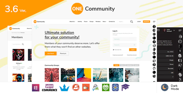 دانلود قالب بادی پرس OneCommunity – پوسته جامعه مجازی و بادی پرس وردپرس