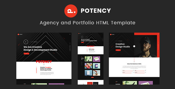 دانلود قالب سایت Potency - قالب HTML خلاقانه نمونه کار و دفاتر خدماتی
