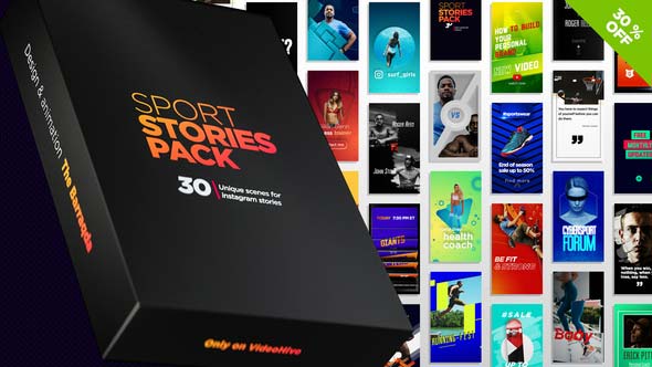 دانلود رایگان پروژه افتر افکت Sport Stories Pack - مجموعه استوری های ورزشی