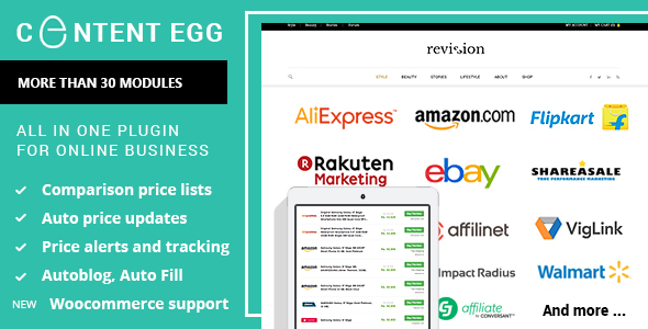 دانلود افزونه وردپرس Content Egg - افزونه مقایسه و تغییر قیمت‌های فروشگاه وردپرس | پوسته Content Egg