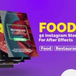 دانلود رایگان پروژه افتر افکت Foodz Instagram Stories | افتر افکت استوری اینستاگرام