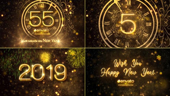 دانلود رایگان پروژه افتر افکت New Year Countdown 2019 | افترافکت روز شمار سال جدید