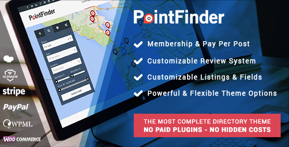 قالب دایرکتوری چند منظوره وردپرس PointFinder