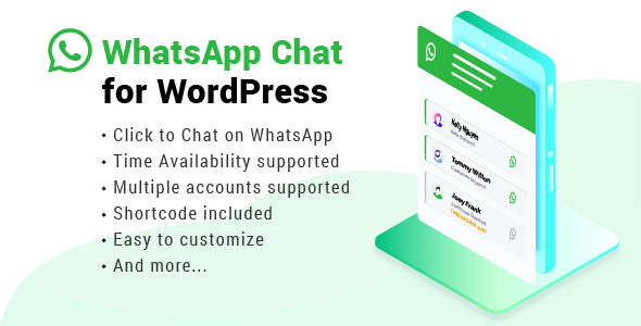 دانلود افزونه وردپرس WhatsApp Chat WordPress - افزونه چت شبکه اجتماعی وردپرس | پلاگین WhatsApp Chat WordPress