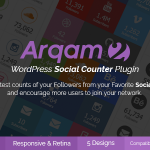 دانلود افزونه وردپرس Arqam - افزونه شمارش گر شبکه های اجتماعی وردپرس | پلاگین Social Counter