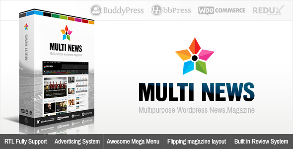 دانلود قالب وردپرس Multinews - پوسته چند منظوره مجله و خبری وردپرس | پوسته Multinews