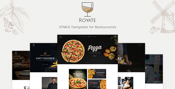 دانلود قالب سایت Royate - قالب HTML رستوران و سفارش غذا