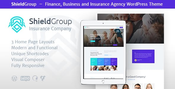 دانلود قالب وردپرس ShieldGroup - پوسته بیمه و امور مالی وردپرس