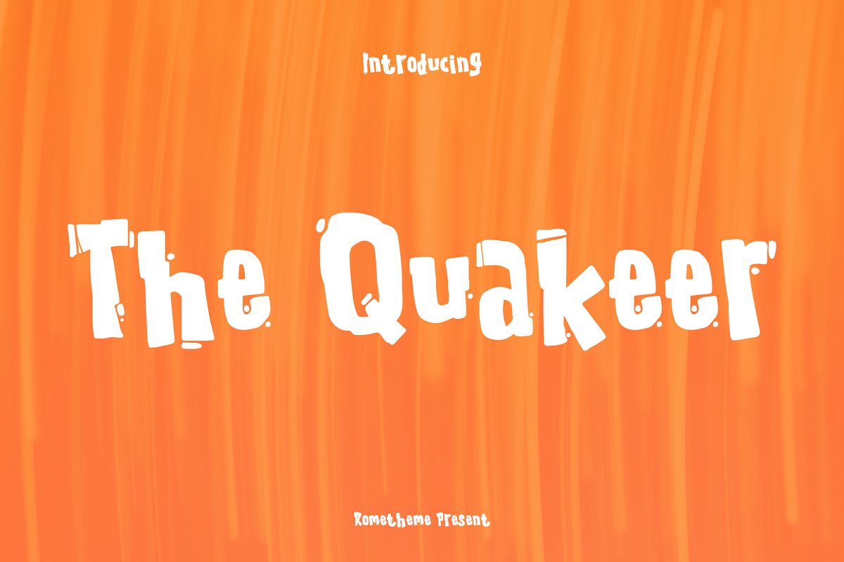 دانلود رایگان فونت The Quakeer - Display Font