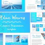 دانلود قالب پاورپوینت Blue Waves | Blue Waves - PowerPoint Template
