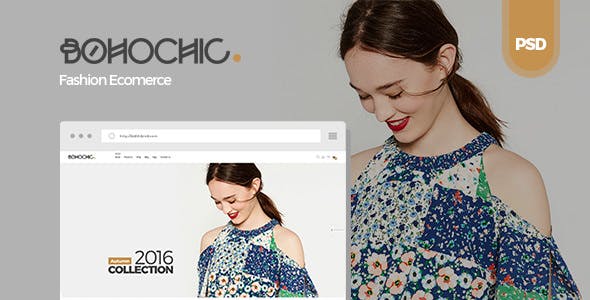 دانلود قالب PSD جدید Bohochic - قالب لایه باز فروشگاهی حرفه ای