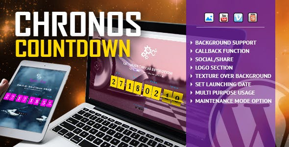 دانلود افزونه وردپرس Chronos CountDown - افزونه شمارش معکوس وردپرس