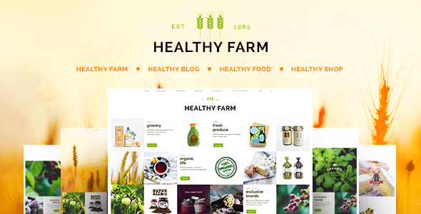 دانلود قالب وردپرس Healthy Farm - پوسته کشاورزی و ارائه محصولات ارگانیک