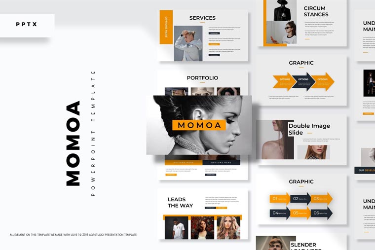 دانلود قالب پاورپوینت Momoa – به همراه دو نسخه گوگل اسلاید و Keynote