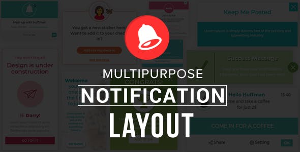 دانلود مجموعه اعلان های آماده و چند منظوره CSS3 | Multipurpose Notification Layout