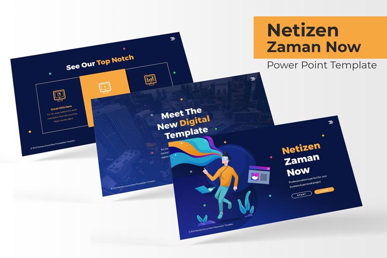دانلود قالب ارائه Netizen Zaman Now – پاورپوینت | گوگل اسلاید | Keynote